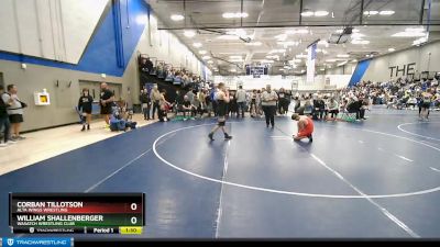 108 lbs Quarterfinal - William Shallenberger, Wasatch Wrestling Club vs Corban Tillotson, Alta Wings Wrestling