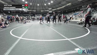 70 lbs Semifinal - Huck Olsen, Mojo Grappling Academy vs LIncoln Sanders, TTWC Blue