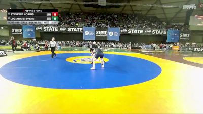 Girls 1B/2B/1A 115 Champ. Round 1 - Luciana Stevens, Seton Catholic (Girls) vs Stavette Norris, Granger (Girls)