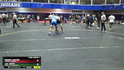 184 lbs Cons. Round 4 - Zac Smith, NCWA- Life University vs Grant Lawter, Lander University