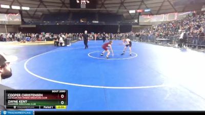 82 lbs Cons. Round 3 - Zayne Kent, Cashmere Wrestling Club vs Cooper Christensen, Cle Elum Mat Miners Wrestling Club