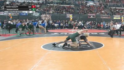 AA - 157 lbs 3rd Place Match - Teagan Dixon, Great Falls CMR vs Bode Hazlett, Butte