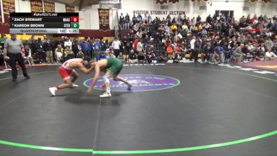 138 lbs Quarterfinal - Zach Stewart, Marmion Academy vs Karson Brown, St Edward