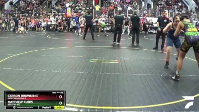 Semifinal - Matthew Klees, Decatur WC vs Carson Browning, Sault Blue Devils