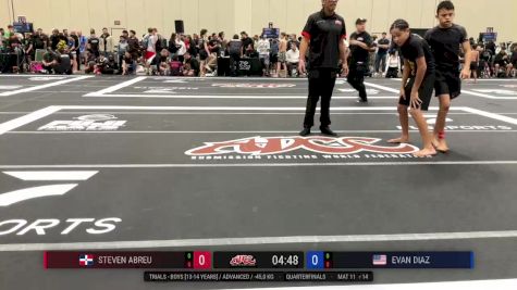 Steven Abreu vs Evan Diaz 2025 ADCC Orlando Open/Youth Trials