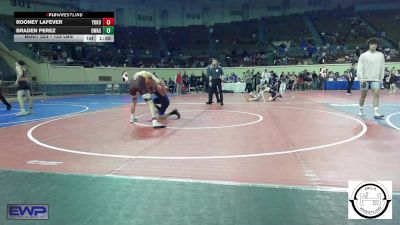 123 lbs Semifinal - Rooney LaFever, Yukon vs Braden Perez, Owasso Junior High