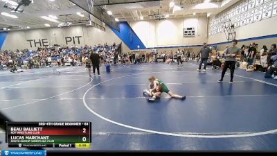 63 lbs Semifinal - Beau Balliett, Roy Wrestling Club vs Lucas Marchant, South Summit Wrestling Club