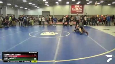 126 lbs Cons. Round 2 - Branagan Egger, Reel Wrestling Club vs Luis Malave, Nova WC