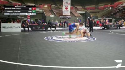 Cons. Round 4 - Jayden Wanalista, Apex Wrestling Academy vs Thomas DeBoer, Poway Wrestling