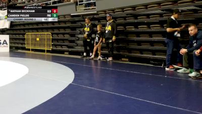 Novice Boys - 63 lbs Champ. Round 2 - Camden Fields, Petaluma Wrestling Club vs Nathan Beckham, Orange County RTC