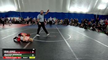 68 lbs Round 1 (6 Team) - Dean Lewicz, Michigan Gold Pitbulls vs Grayson Hendricks, Warrior RTC