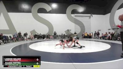 70 lbs Round 3 - Landon Walker, Junior Terps Xtreme vs Juliana Matteo, Lake Wrestling Club