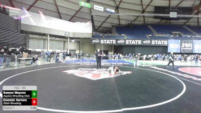 63 lbs Champ. Rd Of 32 - Sawyer Maynes, Asylum Wrestling Club vs Dominic Herrera, Zillah Wrestling