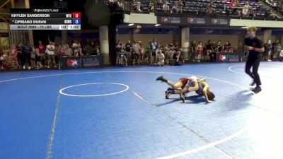 70 lbs 5th Place Match - Khylen Sanderson, Wichita Training Center vs Cipriano Duran, Bear Cave Wrestling Club