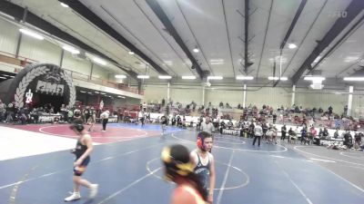 90 lbs Rr Rnd 5 - Carson Trujillo, La Familia vs Esaias Heredia, Sargent Farmers