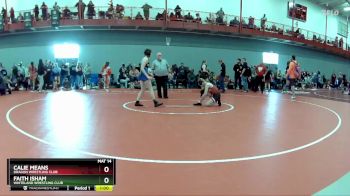 109 lbs Cons. Round 2 - Faith Isham, Whiteland Wrestling Club vs Calie Means, Dragon Wrestling Club