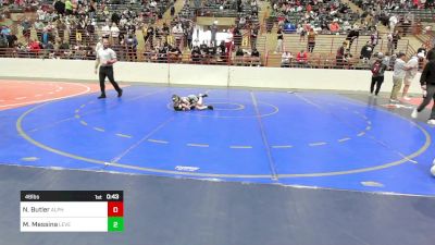 46 lbs Consi Of 8 #1 - Nolan Butler, Alpha Wrestling Club vs Micah Messina, Level Up Wrestling Center