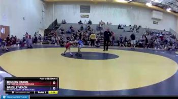 45 lbs Semifinal - Brooks Riesen, The Fort Hammers Wrestling vs Brielle Veach, Rhyno Academy Of Wrestling