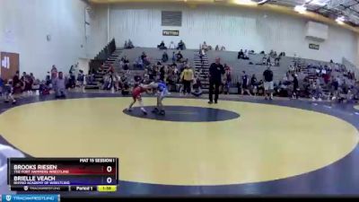 45 lbs Semifinal - Brooks Riesen, The Fort Hammers Wrestling vs Brielle Veach, Rhyno Academy Of Wrestling