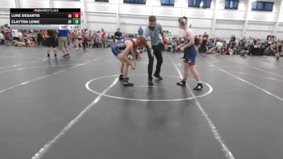 132 lbs Round 2 (6 Team) - Luke Desantis, All American vs Clayton Lowe, Ohio Titan