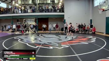 150 lbs Cons. Round 2 - Cole Jasiniewicz, Delbarton vs Cyrus Na, The Heights School