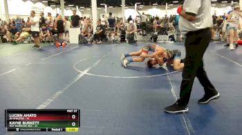 100 lbs Round 3 (6 Team) - Kayne Burkett, Mat Warriors Red vs Lucien Amato, 84 Athletes