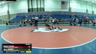 90 lbs Round 3 - Ella Neibert, Indian Creek Wrestling Club vs Dalila ...