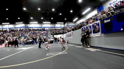 60 lbs Consi Of 8 #1 - Jackson Long, Mustang Bronco Wrestling Club vs Greyson Shelton - Polk, Comanche Takedown Club