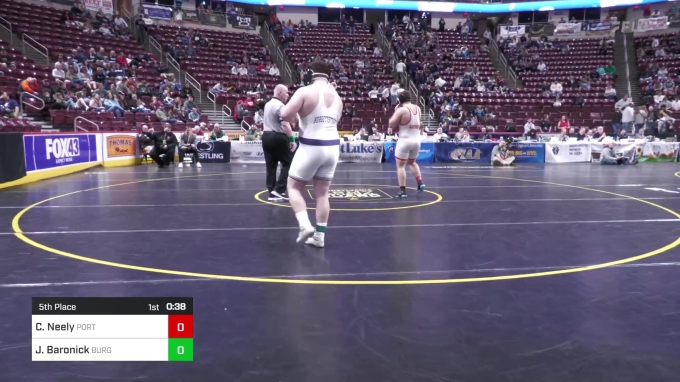 Carson Neally 285 lbs 5th Place - Carson Neely, Port Allegany vs Joseph Baronick ...
