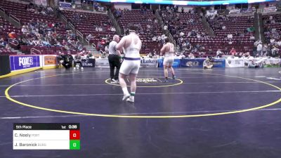 285 lbs 5th Place - Carson Neely, Port Allegany vs Joseph Baronick, Burgettstown