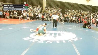 128-H lbs Round Of 64 - Andrew Poh, Vougar's Honors Wrestling vs Wes Slingland, Wilson