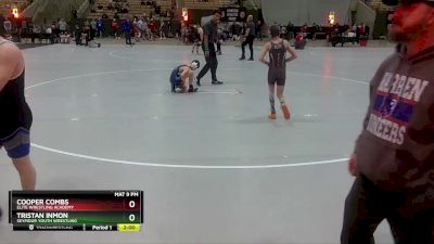 90 lbs Cons. Round 2 - Cooper Combs, Elite Wrestling Academy vs Tristan Inmon, Seymour Youth Wrestling