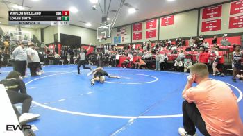 144 lbs Round Of 16 - Waylon Mcleland, Dewar HS Boys vs Logan Smith, Hulbert High School