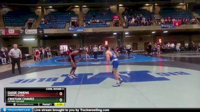 133 lbs Cons. Round 3 - Cristian Chavez, Luther College vs Gaige Owens, Eureka College