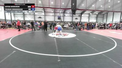 150 lbs Cons. Rd Of 32 - Artem Bikmurzin, Newberg High School Wrestling vs Truman Winningham, Cornerstone Mat Club