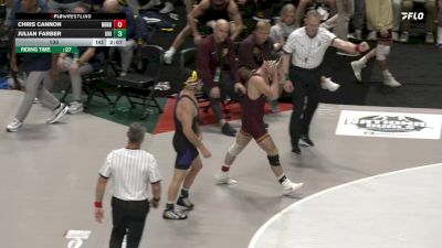 133 lbs 2nd Wrestleback (16 Team) - Chris Cannon, Minnesota vs Julian Farber, Northern Iowa