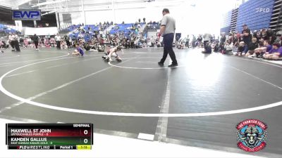 72 lbs Semis (4 Team) - Maxwell St John, Untouchables Purple vs Kamden Gallus, East Kansas Eagles Gold