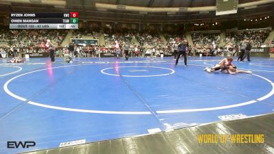 67 lbs Consi Of 8 #1 - Ryzen Johns, Keystone Wrestling Club vs Owen Mangan, Team Barracuda
