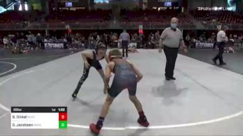 89 lbs Quarterfinal - Braigan Dinkel, Russell WC vs Gavin Jacobsen, GI Grapplers