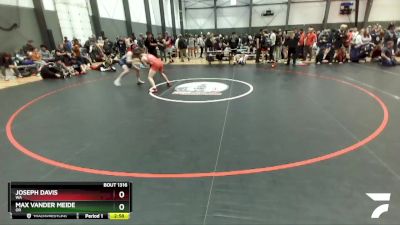 132 lbs Champ. Round 2 - Joseph Davis, WA vs Max Vander Meide, OR