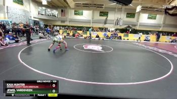 100 lbs Round 3 - Jewel Vardsveen, Madison vs Kaia Hunter, Bennett County Youth Wrestling