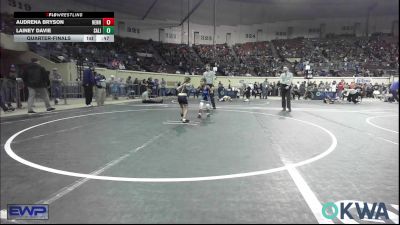 49 lbs Quarterfinal - Audrena Bryson, Hennessey Takedown Club vs Lainey Davie, Salina Wrestling Club