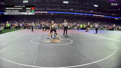 D1-157 lbs Semifinal - Braylenn Aulbach, Rockford HS vs Grady Rousse, Traverse City Central HS