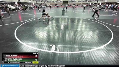 80 lbs Quarterfinal - Owen Runge, Hawkeye Wrestling Academy vs Weston Everman, Outlaw Wrestling Club