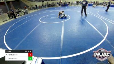 100 lbs Round Of 16 - Aiden Perdue, Choctaw Ironman Youth Wrestling vs Leyton Garcia, Randall Youth Wrestling Club