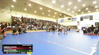 113 lbs Champ. Round 1 - Drake Hatcher, Trabuco Hills High School vs Jordan Lozano, Eastvale Elite