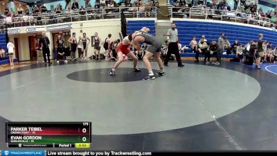 175 lbs Semis (4 Team) - Evan Gordon, Noblesville vs Parker Teibel, Crown Point