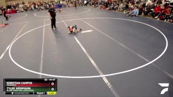 44-47 lbs Cons. Round 3 - Tyler Weinmann, Blaine Wrestling Association vs Khristian Campos, Minnesota