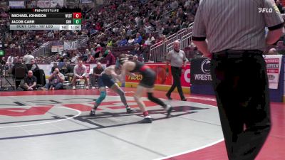 107 lbs Semifinal - Michael Johnson, West Allegheny vs Jacob Carr, Sun Valley