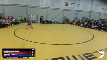 106 lbs Round 2 (8 Team) - Alexandra Sebek, Illinois vs Lillian Zapata, Texas Red